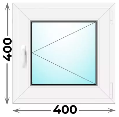 Пластиковое окно 400x400 одностворчатое (однокамерное)
