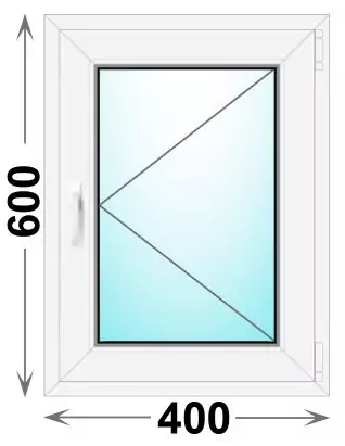 Пластиковое окно 400x600 одностворчатое (однокамерное)
